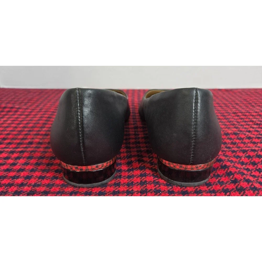 Talbots Black Leather Ballet Flats Women's Size 7.5M